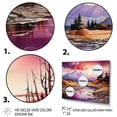 thumbnail image 3 of Designart "violet Coral Mountains Crimson Sunset Peaks" Landscapes Floater Framed Canvas Wall Art, 3 of 7