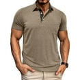 thumbnail image 1 of Golf Shirts for Men with Pocket Short Sleeve T-Shirts Mens Casual Solid Color Pullover Button Collared Slim Breathable Athletic Workout Tees Tops, 1 of 8