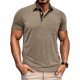 thumbnail image 1 of Ceisia Men's Casual Striped Half Button Round Neck Pullover with Pocket Daily Fashion Top Gift, 1 of 9