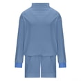 thumbnail image 3 of Sudadera Conjunto de 2 piezas a juego Traje de jogger de color sólido informal de moda para mujer Kuymtek Azul T S para Mujer, 3 of 8