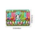 thumbnail image 2 of Tyidzon Easter Door Mat, Easter Buny Welcome Doormat, Happy Colorful Rabbit Front Door Mat Non-Slip Backing Spring Doormat for Indoor Outside Entrance Home Decor, 2 of 7