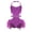 Purple, variant on Kids Girls Rhinestone Sleeveless Ballet Skirted Bodysuit Feather Jazz Latin Dance Leotard Performance Dancewear Black 12