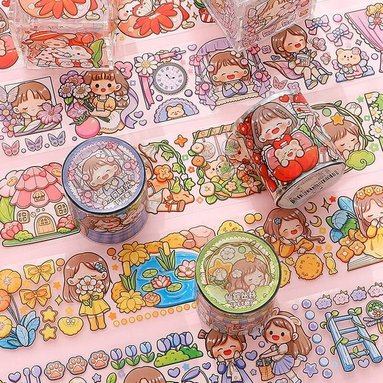 Cuteam Cartoon Stickers,Cartoon Stickers Cute Girl DIY Decoration