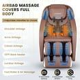 thumbnail image 3 of COSTWAY Relaxation02 Full Body Massage Chair, SL Track Zero Gravity Shiatsu Recliner with airbag Coverage, Bluetooth Speaker, Foot Roller, Heat Therapy, Thai Stretch, 3 of 9