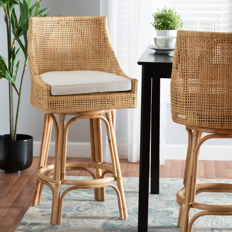 Wicker saddle bar cheap stools