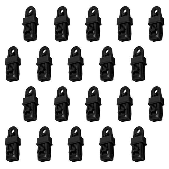 20 Pcs Securing Clip Grabber Tent Clamps Tarp Fixator Tools Awning Locks Camping Wind Rope Buckles Tents