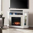 thumbnail image 2 of Pemberly Row Wood Corner Convertible Electric Fireplace in White, 2 of 3
