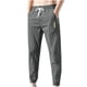 thumbnail image 2 of Pantalones casuales de moda para hombre, con bolsillos y tobillos, color liso, cintura elástica y cordón ajustable., 2 of 6