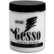 Pro Art Acrylic Gesso Premium, White, 4oz, Gesso Primer for Acrylic Painting, Primer Paint, White for Oil Painting, Medium Painting