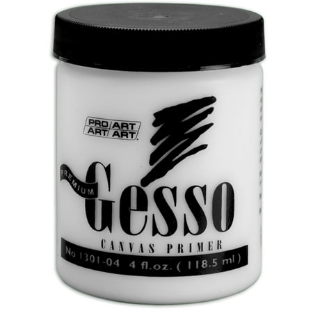Pro Art Acrylic Gesso Premium, White, 4oz, Gesso Primer for Acrylic Painting, Primer Paint, White for Oil Painting, Medium Painting