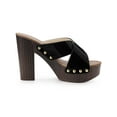 thumbnail image 3 of BLISSFUL STEP Platform Sandals Crisscross Strap Chunky Heels Sandals for Women, 3 of 6