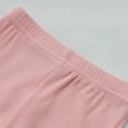 thumbnail image 5 of Odeerbi 1-7 Years Toddler Girls Rib Knit Leggings Lettuce Trim Stretchy Tights Capris Compression Pants Summer Casual Elastic Waistband Cropped Pantyhose, 5 of 6