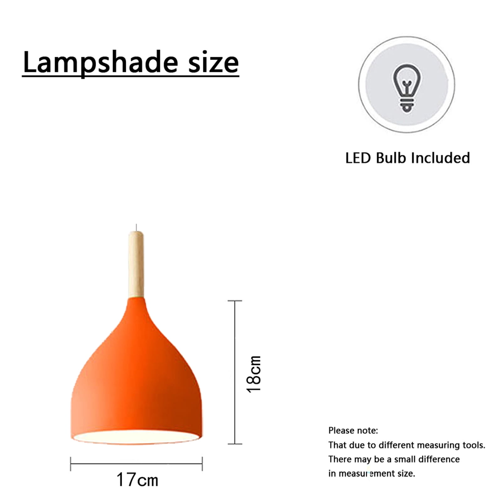 JLOWCO Plug in Pendant Light Modern Hanging Lights with Plug in Cord Bedroom Farmhouse Light Fixtures Kitchen Led Orange Lights (LED Bulb Include)