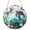 Blue, variant on Summer Sea Turtle Round Front Door Welcome Sign, 7.8 Inch Wall Hanging Decor for Indoor Outdoor, Stained Glass Ocean Jellyfish Coral Home Porch Hanger Decorations for Holiday Gift
