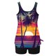 thumbnail image 5 of Trajes de baño tankini para mujer Trajes de baño de dos piezas con espalda de tiras y estampado conservador para mujer Traje de baño de dos piezas para mujer, 5 of 6