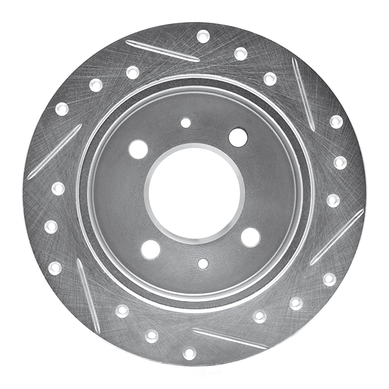 Dynamic Friction Company 631-72026L DFC Brake Rotor - Drilled And Slotted - Silver