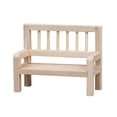 thumbnail image 1 of Sofá de madera sin terminar en miniatura Dollhouse Bench a escala 1:12, 1 of 3
