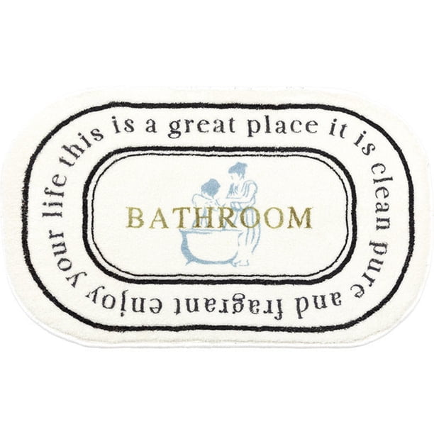 Ounissouiy Alfombrilla de baño antideslizante de poliéster con absorción de agua, alfombrilla para puerta, alfombrilla lavable para cocina, Suministros de limpieza para el hogar 50x80cm Tipo 4