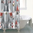 thumbnail image 4 of Gray Christmas Gnome Village Pattern Shower Curtain 72"x84" ,Bathroom Decorative Shower Curtains Set with 12 Hooks,Modern Waterproof Washable Shower Curtain, 4 of 6