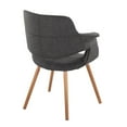 thumbnail image 5 of Carson Carrington  Fauske Upholstered Chair with Wood Legs - Set of 2 Charcoal Fabric/Walnut Wood, 5 of 8