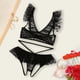 thumbnail image 2 of Gibobby Tangas de mujer sexy para sexo Día de San Valentín Ropa interior de encaje más ropa de dormir negra tamaño nuevo sujetador + Tanga conjunto de mujer lencería ínti(Negro, 4XL), 2 of 5