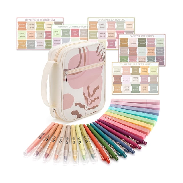 Mr. Pen- Bible Journaling Kit, 24 PCS, Case, Highlighters and Pens No Bleed, Study Kit, Easter Gift