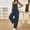 Blue, variant on Women's Plaid Bib Overalls Loose Fit Summer Wide Leg Maternity Jumpsuit Casual Adjustable Strap Baggy Pregnancy Rompers with Pockets