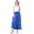 thumbnail image 4 of Sakkas Lace and Ribbon Peasant Boho Skirt - Navy - One Size, 4 of 5