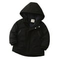 thumbnail image 6 of Cethrio Boys Winter Coats, Warm Full Zip Thickened Windproof Winter Jackets with Hood Black Size 6, 6 of 7