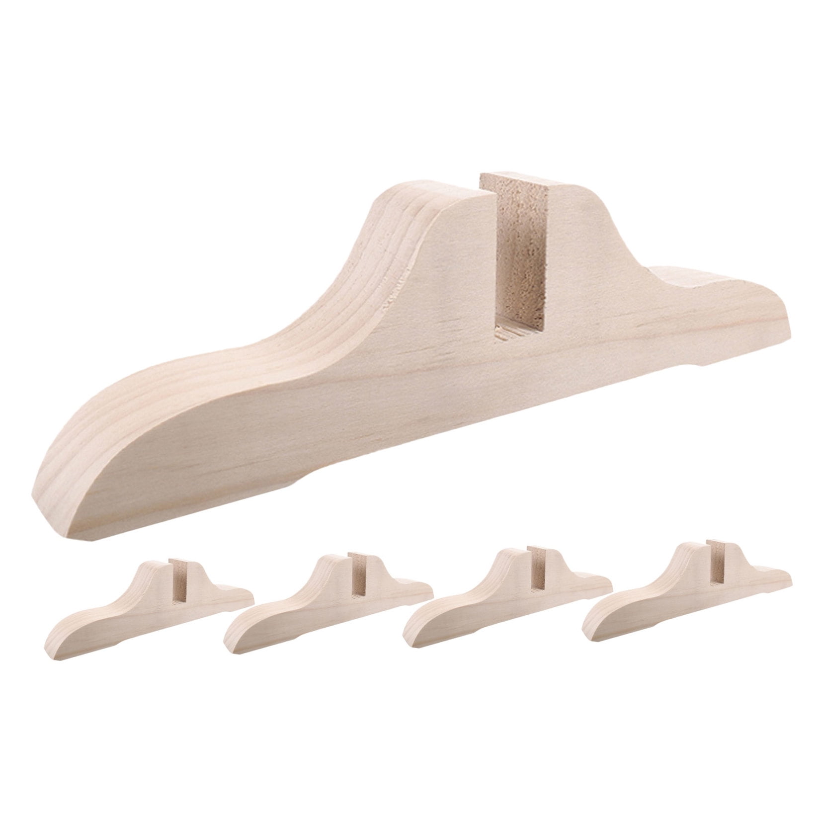 LOLIPPYY 5Pcs Partition Support Legs Wood Stand for Folding Room Divider Panel Holder Light Yellow
