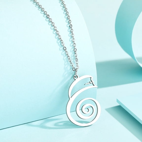Dai Ko Myo Spiral Pendant Stainless Steel Necklace Charm Jewelry for Men Women