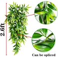 thumbnail image 4 of Artificial Hanging Plants Fake Bamboo Leaves Plants Fake Hanging Plants for Patio Porch Outdoor Plants Decor (2 Pcs), 4 of 5