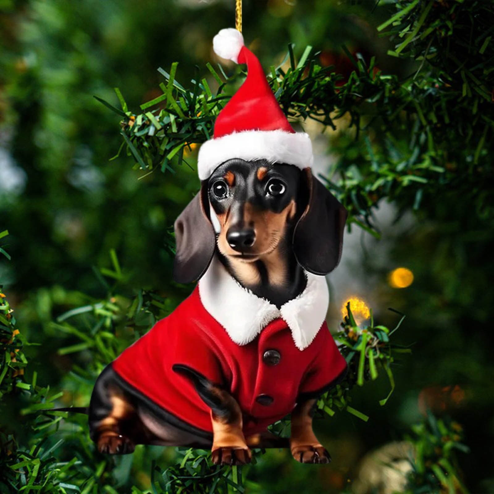 Teckel Chien Étoile Arbre de Noël Décoration de Cimier de Sapin de Noël Décoration Fête Noël Vacances Pour Fa I7u2