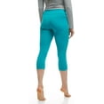 thumbnail image 3 of LMB Capri Leggings for Women Buttery Soft Polyester Fabric, Teal, XS - L, 3 of 3
