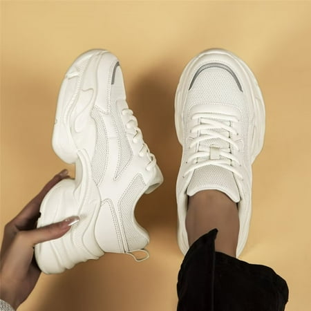 

Tvtaop Womens Sneakers Colorblock Front Chunky Comfort Running Breathable Mesh Running Workout Shoes