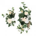 thumbnail image 1 of 2 piezas de arco de boda con flores artificiales, guirnalda floral de granja hecha a mano, bienvenida L, 1 of 9