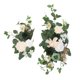 thumbnail image 1 of 2 piezas de flores de arco de boda, rosas artificiales, guirnalda de hojas verdes de granja L, 1 of 9