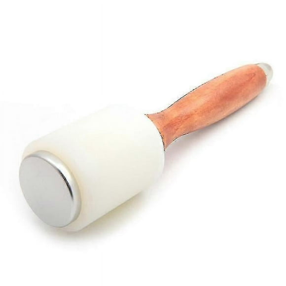 Martillo de nailon con mango de madera para tallar y coser.