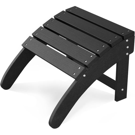 HDPE Adirondack Ottoman Foot Rest for Adirondack Chair, Weather Resistant Resin Outdoor Patio Footstool for Porch, Pool, Backyard