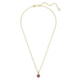 thumbnail image 2 of Collar con colgante Swarovski Chroma en forma de corazón, cristal rojo, tono dorado, 2 of 5
