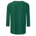 thumbnail image 6 of Green Women's Long Sleeve T-shirt, Womens Tops Casual 3/4 Sleeve Crew Neck Shirts Loose Fit Tunic Blouses Summer Tees,Women's Long sleeve T-shirt L, 6 of 6