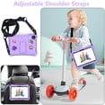 thumbnail image 2 of Allytechgroup Kids Case for Apple iPad Pro 11 M4 2024, DIY Figures Cute EVA Children Friendly Cover Kickstand Shoulder Strap Bumper Shockproof Case for Apple iPad Pro 11 Inch 2024, Lightpurple, 2 of 8