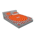 thumbnail image 2 of Ambesonne Vintage Fitted Sheet & Pillow Sham Set, Circles Spiral Lines, Full, Multicolor, 2 of 2