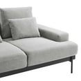 thumbnail image 6 of Loveseat Sofa Couch, Light Grey Gray, Fabric, Living Kitchen Cafe Bistro Hospitality Restaurant, Modern Contemporary HB34543, 6 of 8