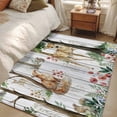 thumbnail image 4 of Area Rug for Living Room, Spring Forest Animals Non-Slip Indoor Large Carpet for Bedroom/Dining Room, Floral Botanical Trees Grey Wooden Washable Low-Profile Rectangle Floor Runner Rugs - 4 x 6 Ft, 4 of 8