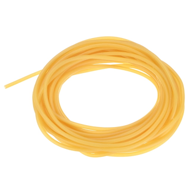 Tubería de goma de látex natural Uxcell de 10 metros, 1.6x3.2mm (IDxOD), manguera amarilla