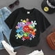 thumbnail image 2 of Camiseta de algodón con estampado de dibujos animados de película para niños y niñas, Tops Kawaii, Jersey cómodo informal de verano, regalo de cumpleaños, 2 of 4