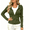 Army Green, variant on CBASIHI Womens Slim Fit Zip Up Sweaters- Long Sleeve Ribbed Knit Fall Stretchy Hooded Casual Trendy Lightweight Cardigans Khaki Size S-2XL