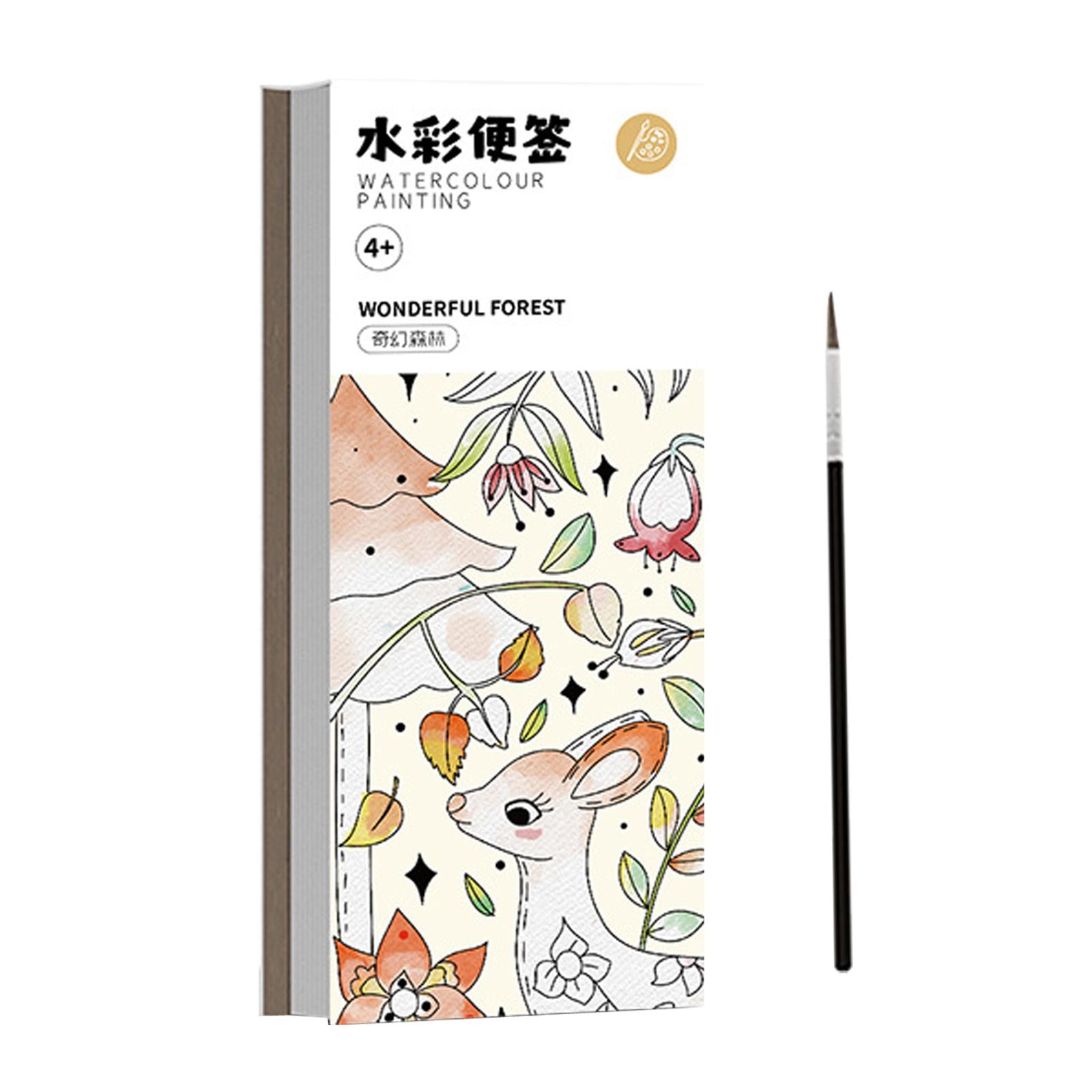 Pocket Watercolor Painting Book coloring Books Portable Watercolor Palette Pocket Watercolor