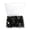 Black, variant on Pack of 100 Single Hole Hangers with Screws Practical Triangles D Rings Photo Photo Frame Hangings Hook Accessories